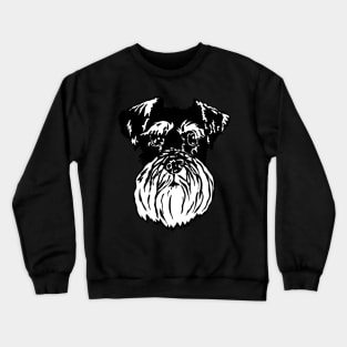 Miniature Schnauzer Dog Linoprint Crewneck Sweatshirt